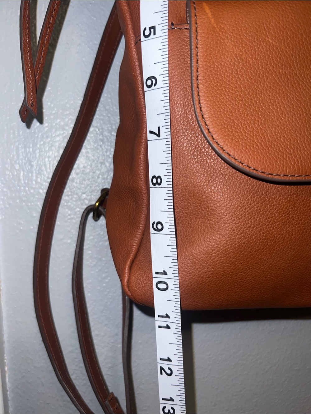 Fossil Cognac Leather Convertible Backpack - Picture 9 of 14